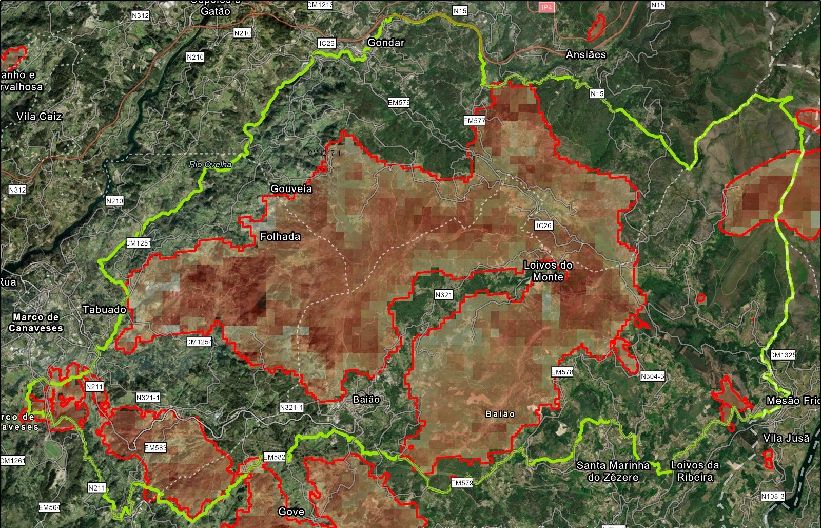 Cerca de metade da área da Paisagem Protegida Regional da Serra da Aboboreira afetada pelos incêndios