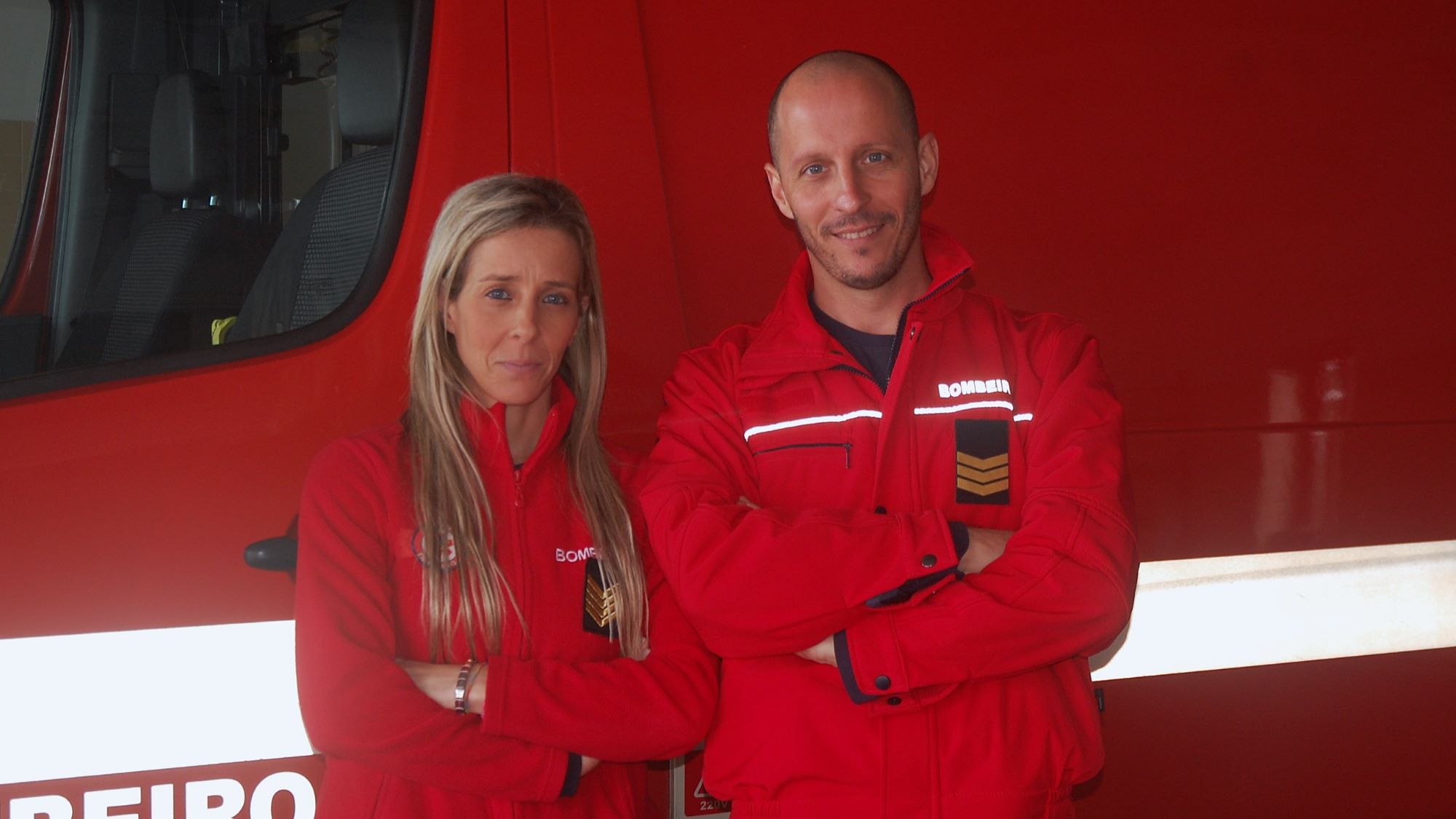 Diana e Joel Nogueira cresceram nos Bombeiros de Baião e é naquela corporação que são voluntários há 22 anos