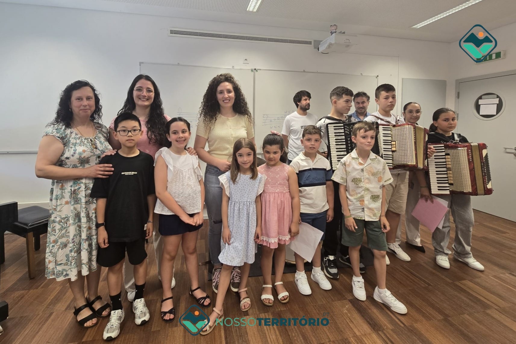 Alunos e alunas do curso livre do Conservatório de Música de Baião tiveram hoje audição