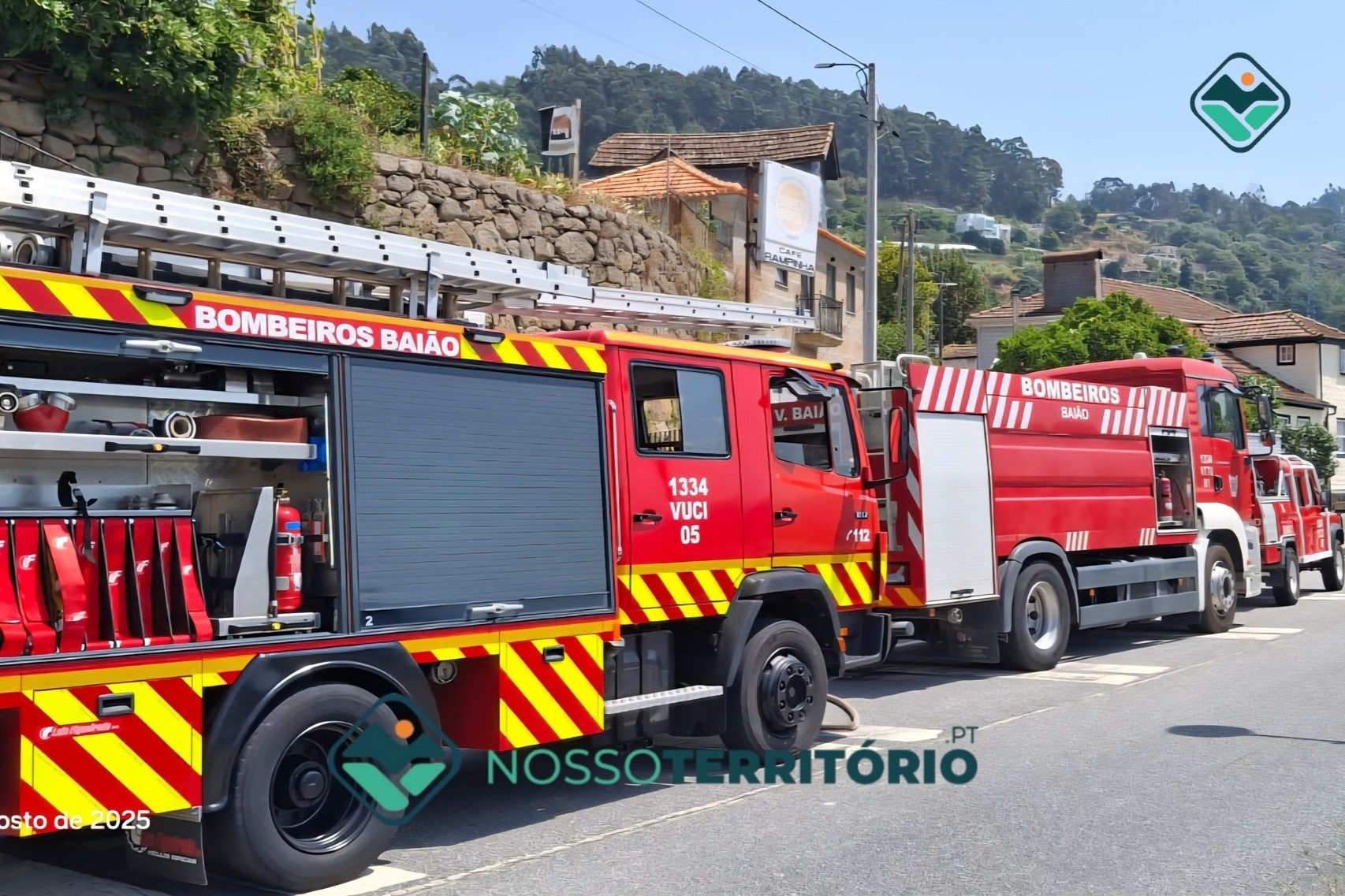 Bombeiros de Baião acionados para incêndio numa habitação em Ribadouro