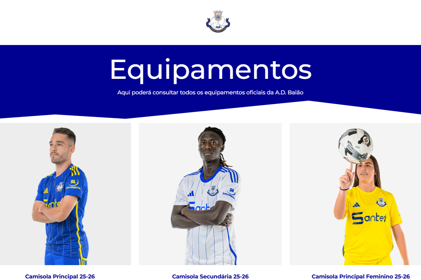Associação Desportiva de Baião lançou loja oficial online para aquisição de produtos do clube