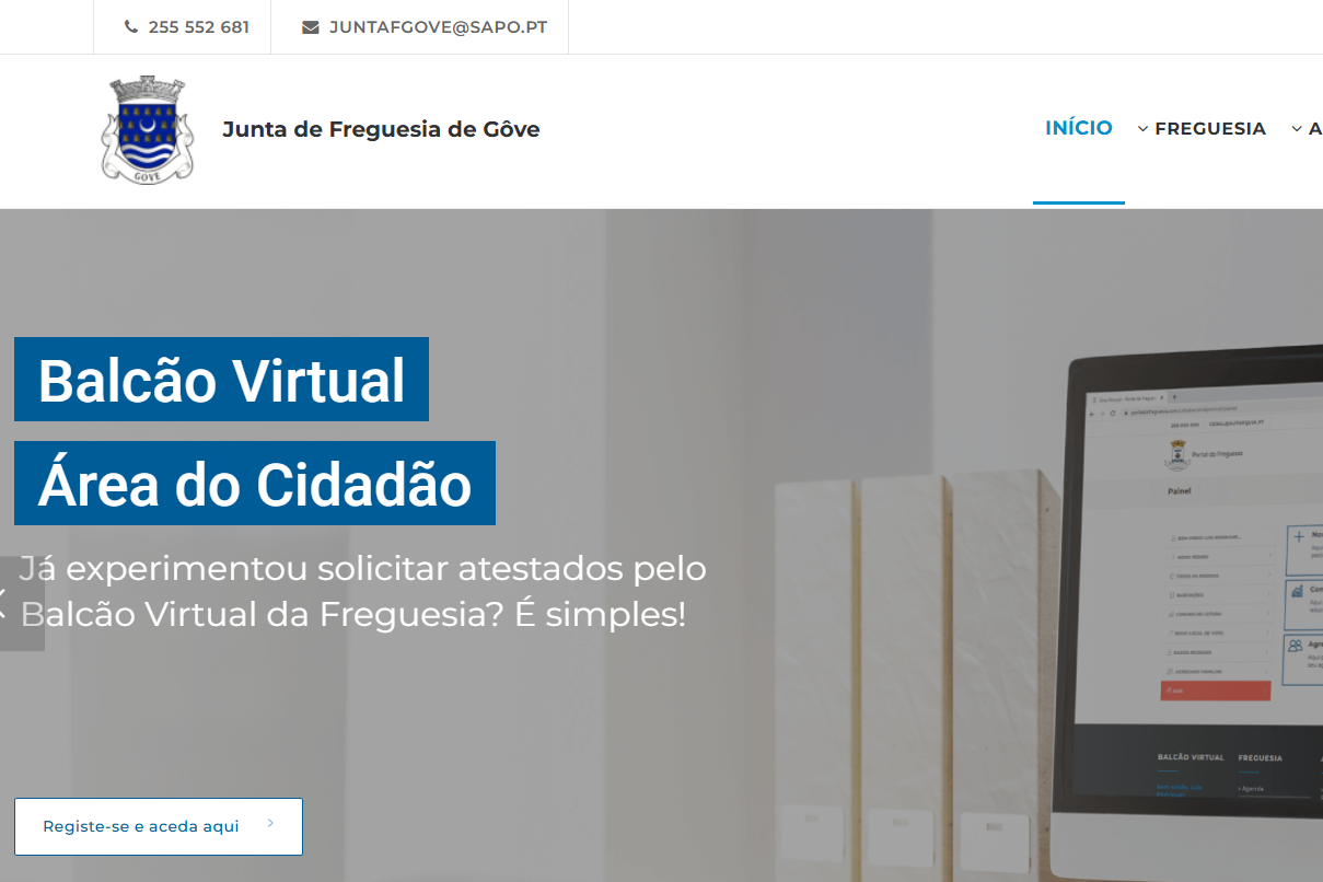 Gove cria novo site para divulgação da freguesia e requerimento de documentos e serviços