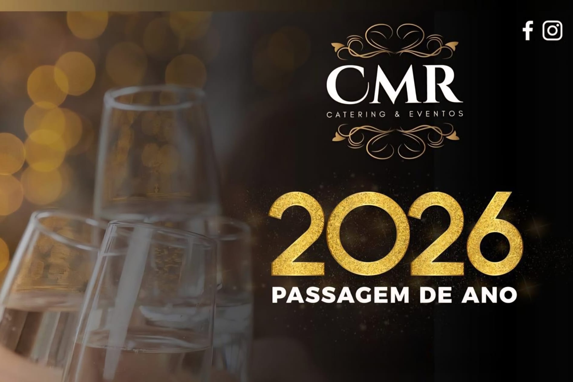 PUB: Celebre o Ano Novo com glamour, música e em grande estilo com a CMR Catering & Eventos