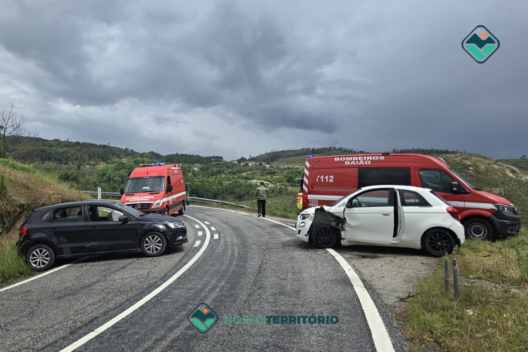 Colisão rodoviária no Gove provocou três feridos leves