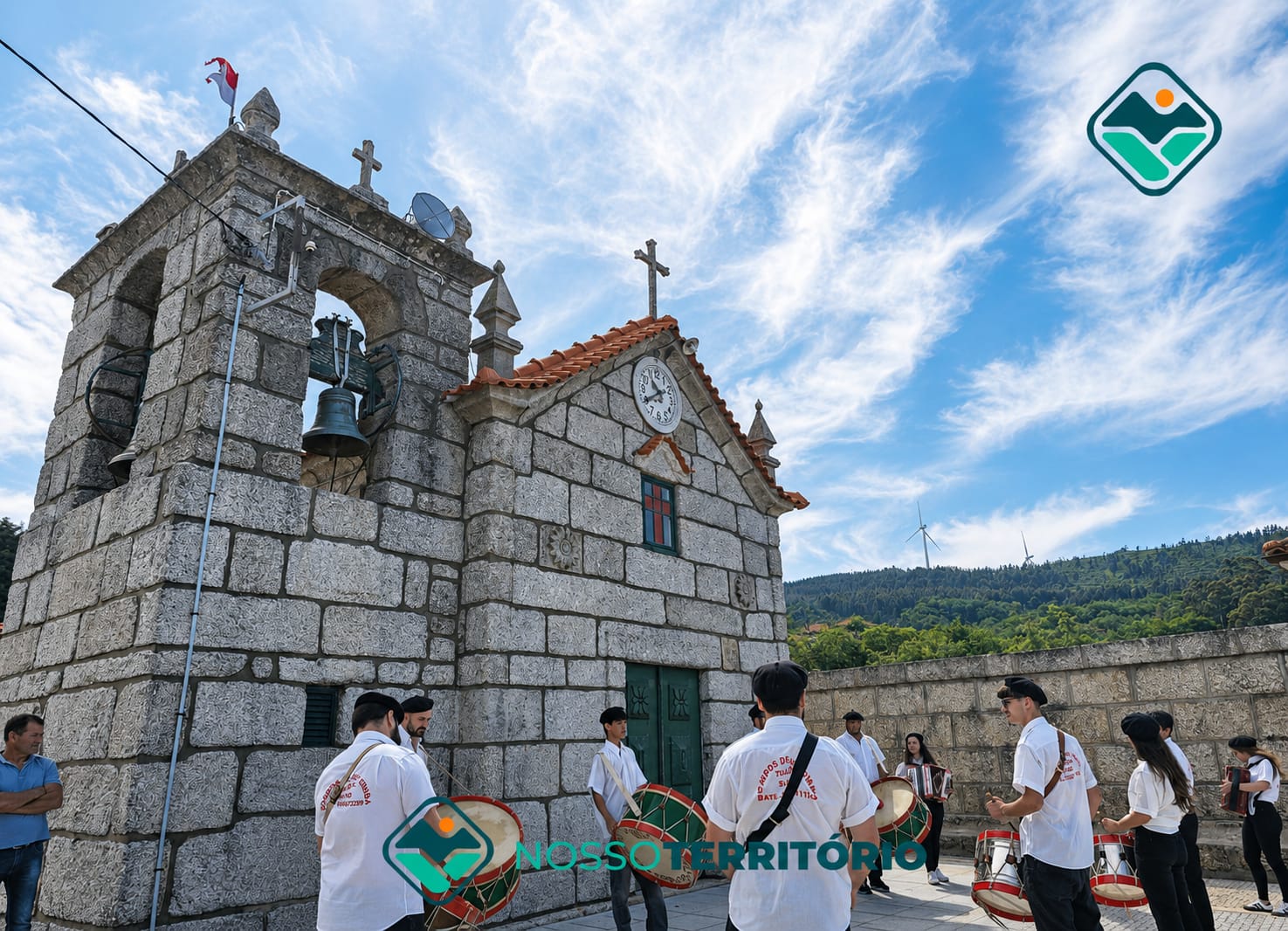 Colocada a bandeira de S. Paio na Igreja de Loivos do Monte para as festividades (C/VÍDEO)