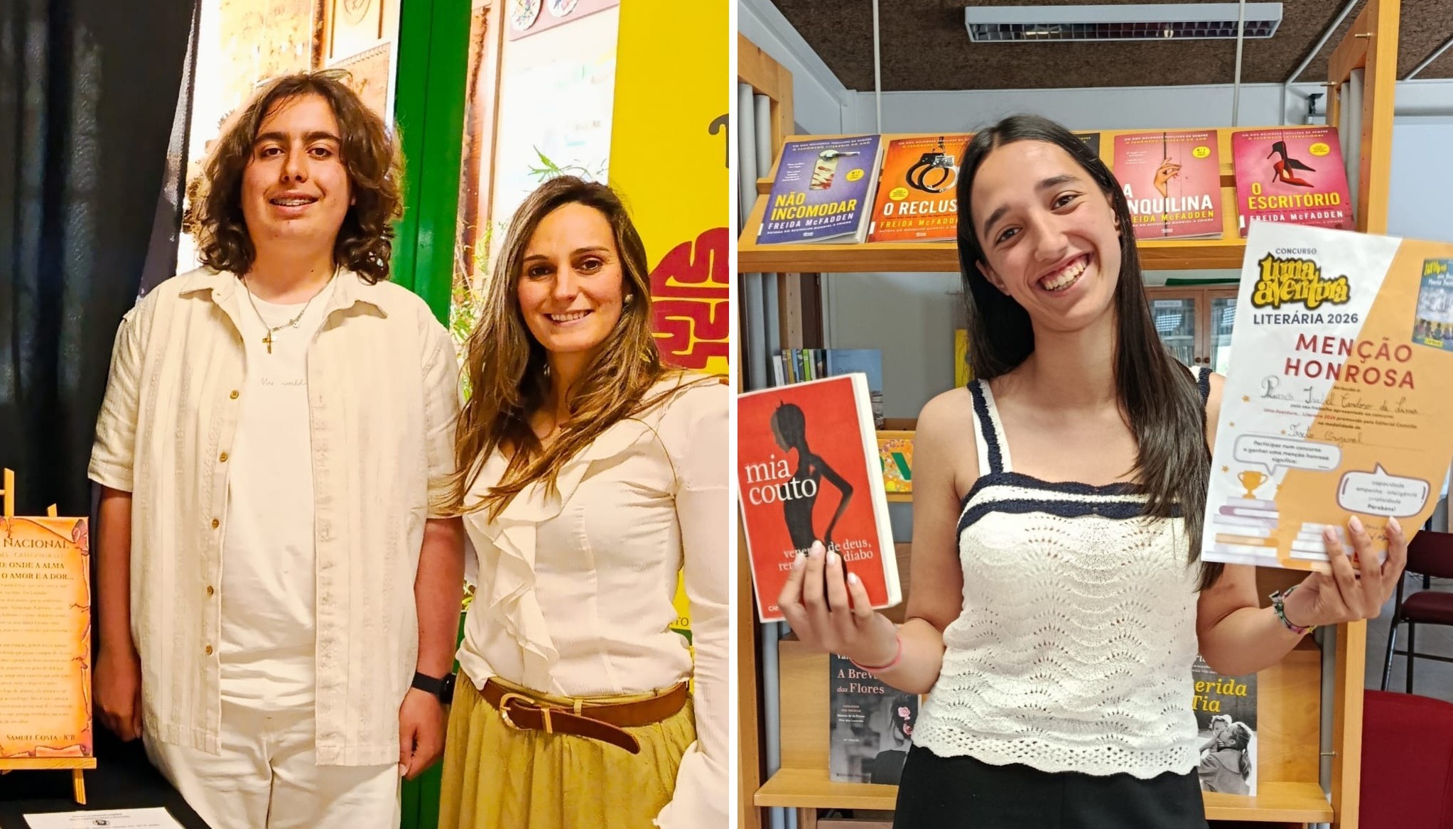 Samuel e Bianca do Agrupamento de Escolas de Eiriz distinguidos em concursos nacionais